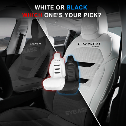 Tesla Seat Cover Model Y Juniper NAPPA Leather Full Coverage Seat Protector WIth Launch Logo