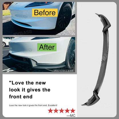 Tesla Model 3 Highland Front Bumper Lip Splitter Spoiler ABS Body Kit V Style
