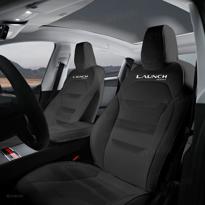 Tesla Seat Cover Model Y Juniper NAPPA Leather Full Coverage Seat Protector WIth Launch Logo