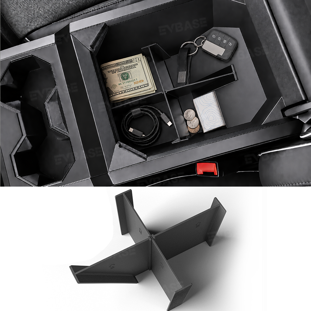 Cybertruck Armrest Storage Box Divider Armrest Section Divider Organizer