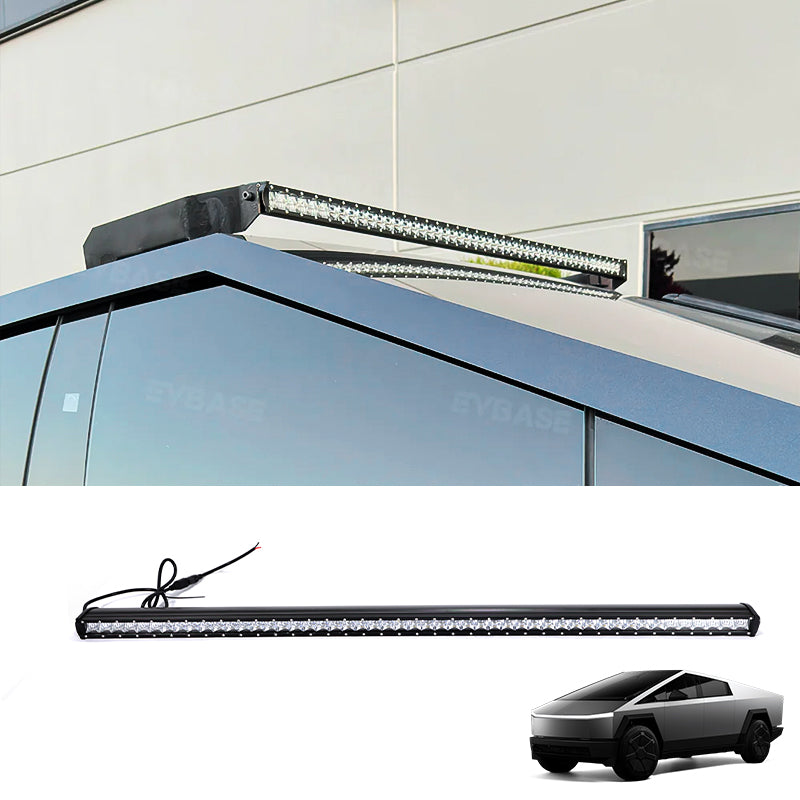 Cybertruck LED Light Bar 52" Truck Roof Off-Road Top Fog Lamp Driving Light Flood Spot Beam For Tesla
