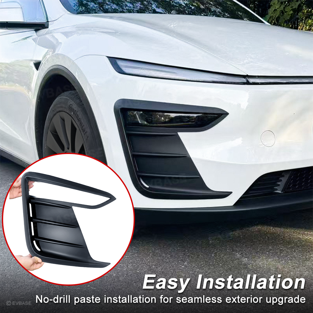 Model Y Juniper Front Fog Light Cover Trim ABS Sporty Style Fog Lamp Eyebrow Frame