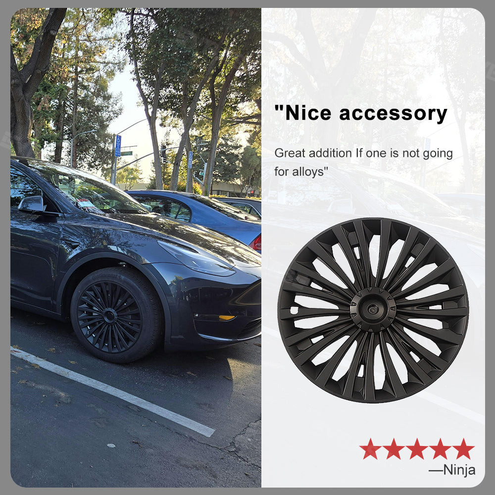 Tesla Model Y Wheel Cover Hubcaps 19-Inch Hub Cap Replacement 4pcs For Tesla Accessories