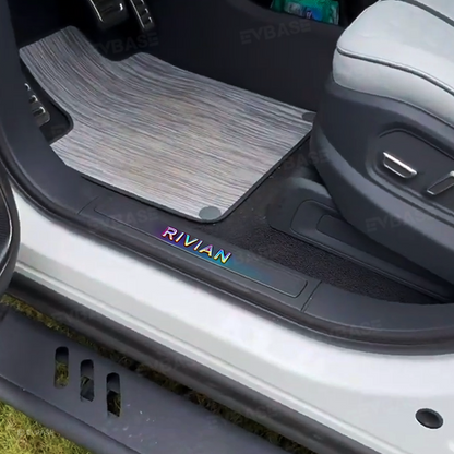 Illuminated Door Sill Replacement for Rivian R1S/ R1T LED Door Sill Light Scuff Plate