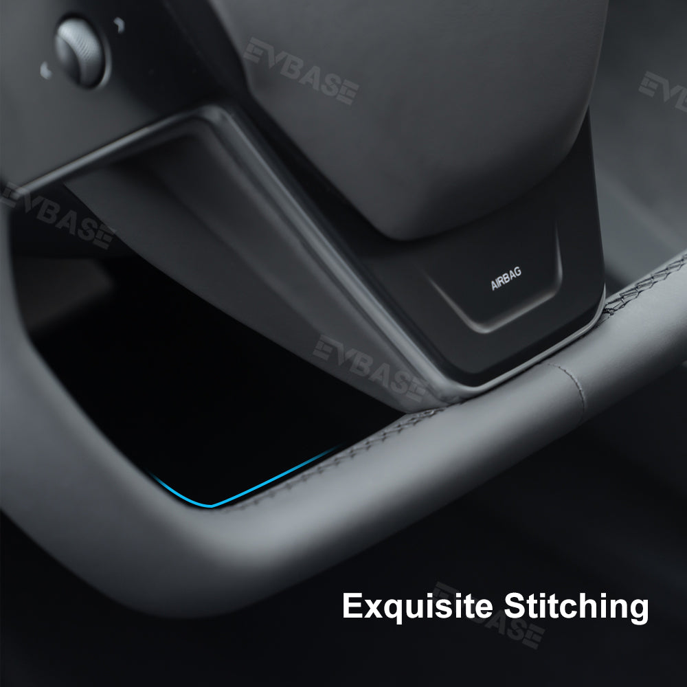 EVBASE Model 3 Y Yoke Steering Wheel Inspired By Cybertruck Style For Tesla