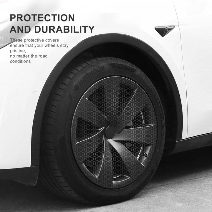 Tesla Model Y Wheel 19-Inch Hub Cap ABS Replacement Wheel Cover Set of -  EVBASE-Premium EV&Tesla Accessories