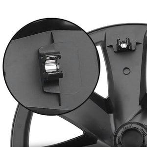 EVBASE Tesla Model Y Wheel 19-Inch Hub Cap ABS Replacement Wheel Cover Set of 4 Matte Black Tesla Accessories