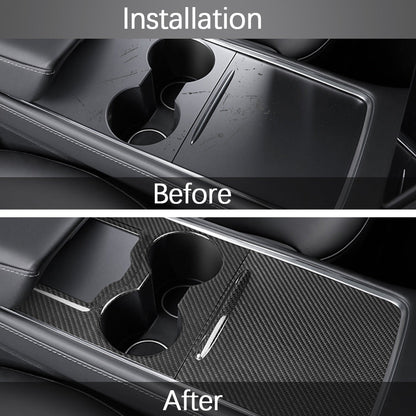 Model Y 3 Carbon Fiber Interior Accessories Center Console Trim Panel Cover for Tesla