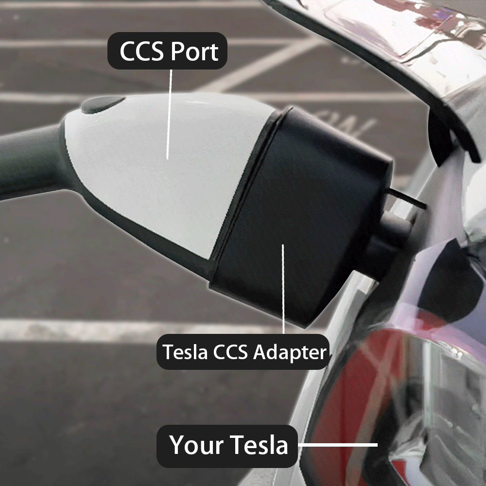 A2Z CCS1 Thunderstorm Plug to NACS Tesla Adapter - 250kW for Tesla Model 3,  S, X, Y Fast Charging Compatible with CCS Charge Stations - Indoor /  Outdoor