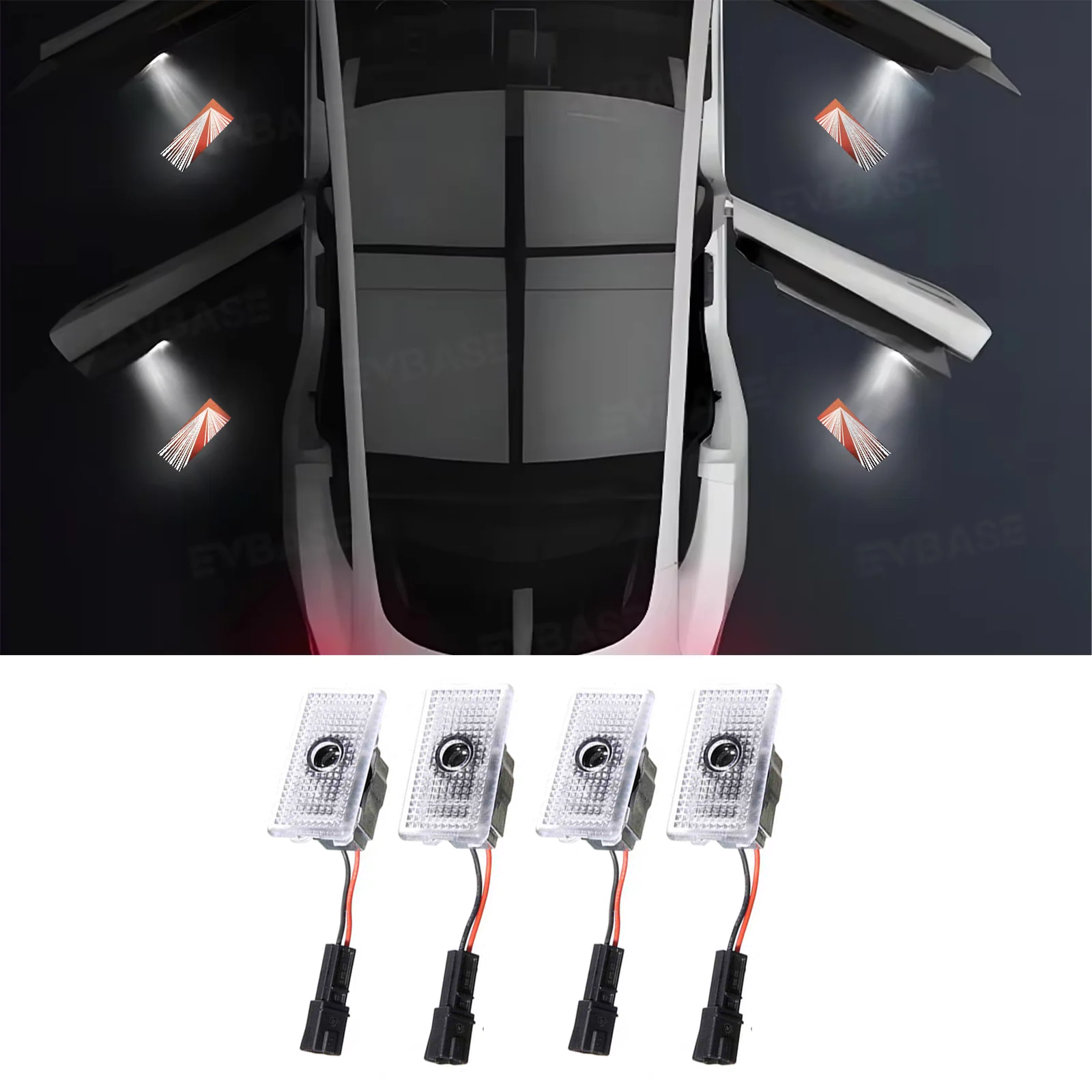 Model Y Juniper/ 3 Highland Door Puddle Lights Projection Lights With Launch Edition Badge Style