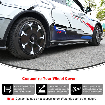 19'' & 20'' Wheels Covers Hub Caps for Model Y Juniper Customized Graphics Wheel Caps 4PCS
