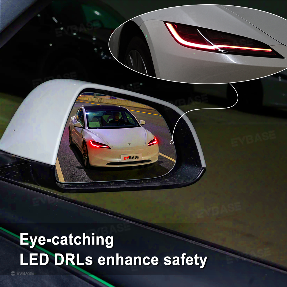 Model 3 Highland Daytime Running Lights Upgraded 2.0 RGB Headlights LED DRL Upgrade Kit with Factory Screen Control