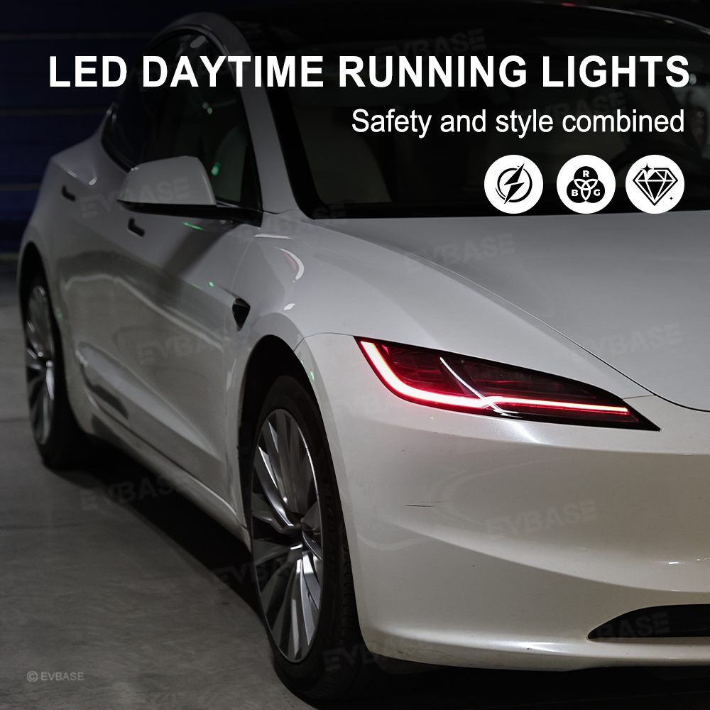 Model 3 Highland Daytime Running Lights Upgraded 2.0 RGB Headlights LED DRL Upgrade Kit with Factory Screen Control