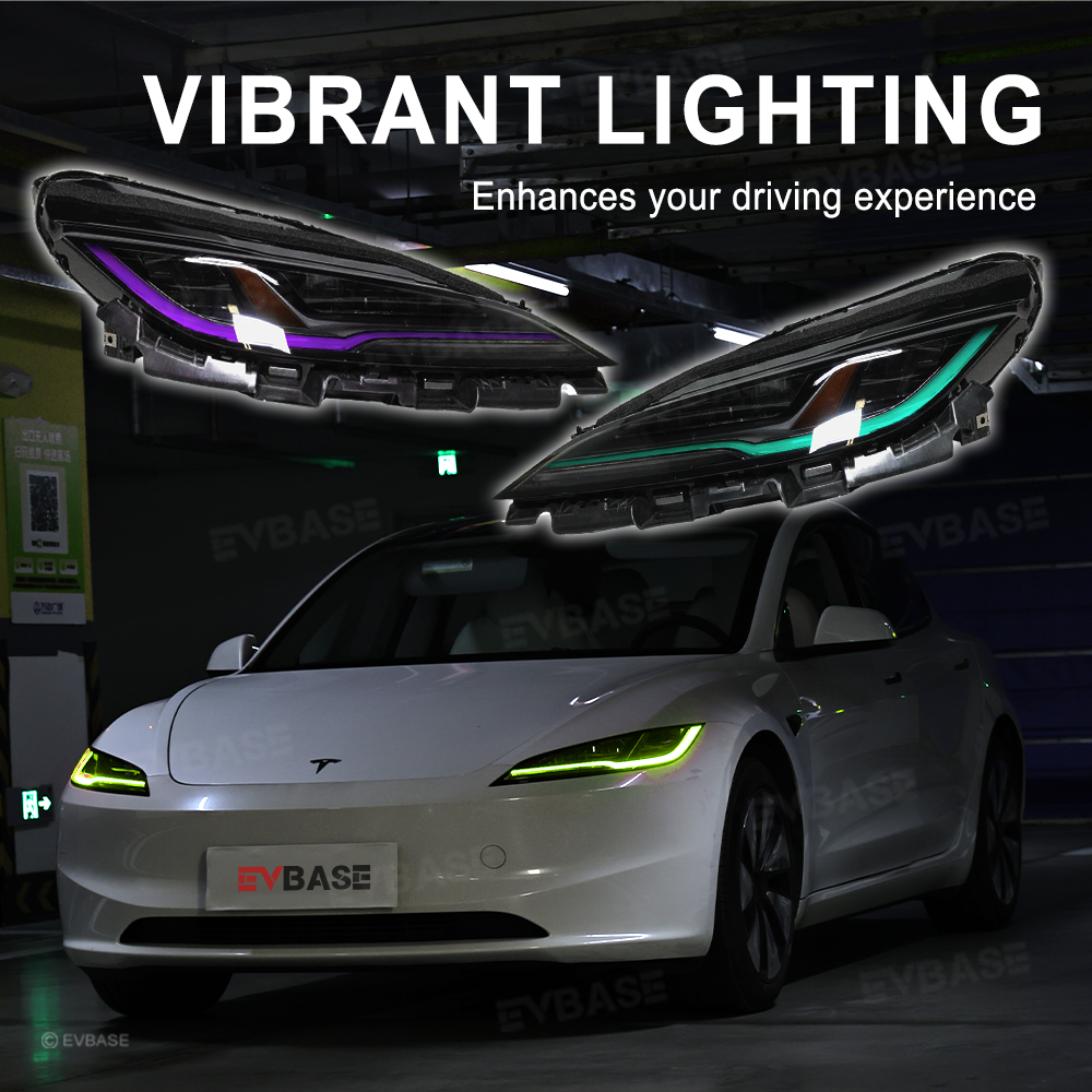 Model 3 Highland Daytime Running Lights Upgraded 2.0 RGB Headlights LED DRL Upgrade Kit with Factory Screen Control