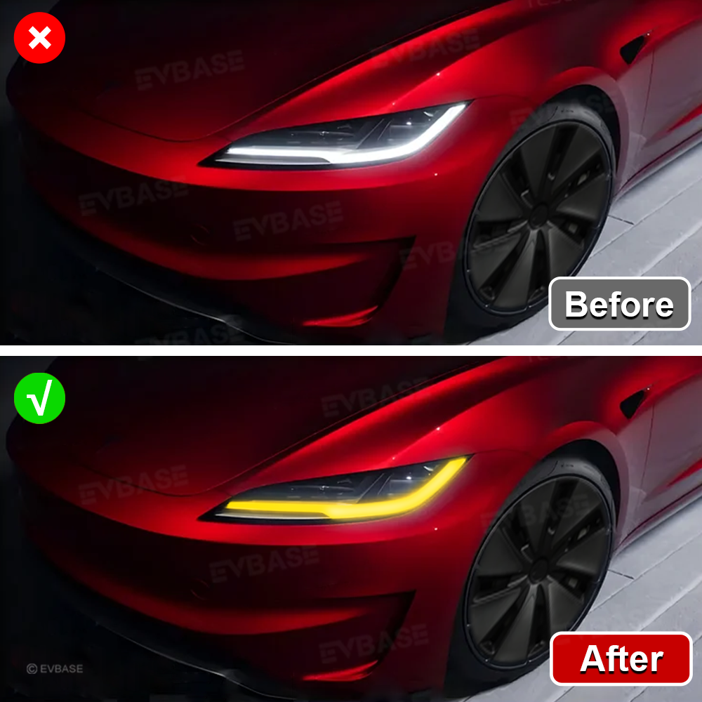 Model 3 Highland Daytime Running Lights Upgraded 2.0 RGB Headlights LED DRL Upgrade Kit with Factory Screen Control