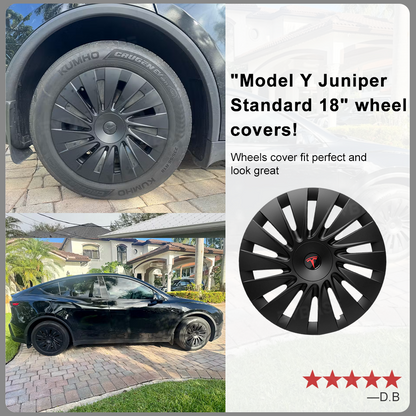 Model Y Juniper Standard 18" Wheel Covers for Tesla Aperture Wheels Induction Style Hubcaps