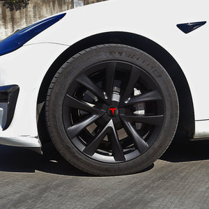 EVBASE Tesla Model 3 Wheel Cover 18 inch Sport Model S Plaid Version Arachnid Wheel Cap 4PCS Matte