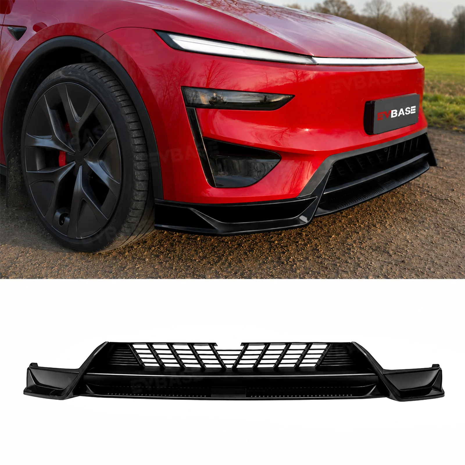 Model Y Juniper Front Bumper Lip Spoiler Fascia Splitter Sporty Style for Tesla Body Kit
