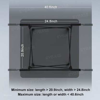 Camping Folding Table Legs X-Shaped Aluminum Table Stand with EVA Hard Case for Tesla Model Y/3/X/S