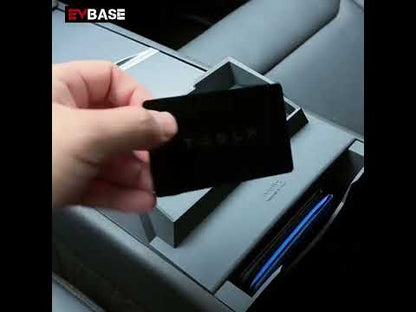 Model Y Juniper Center Console Organizer Tray Silicone Armrest Sunglasses & Card Storage Box for Tesla