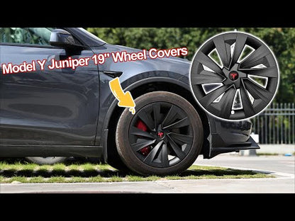 Model Y Juniper Wheel Covers for 19 Inch Tesla Wheel Spiral Style Aero Tesla Hub Caps 4PCS