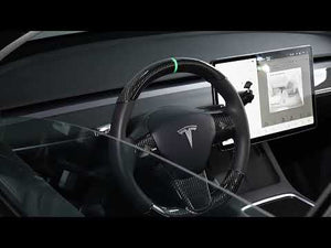 Tesla Interior Rearview Mirror Cover Model 3 Y Real Carbon Fiber Rearview Mirror Backside Overlay