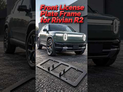 Front License Plate Frame for Rivian R2 License Plate Mount No-Drill Aluminum Holder
