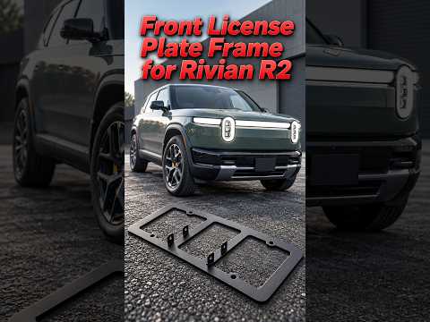 Front License Plate Frame for Rivian R2 License Plate Mount No-Drill Aluminum Holder