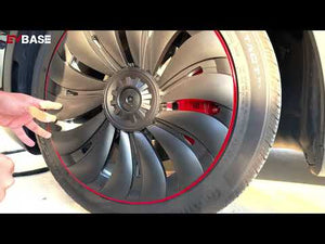 Tesla Redline Wheel Caps Model Y Überturbine Wheel Covers 19 inch Matte 4PCS for Gemini Wheels 2020-2024 Year