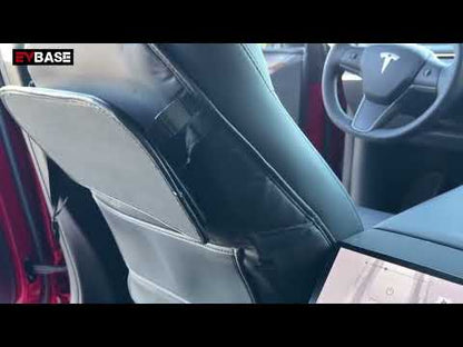 Back Seat Kick Protector with Foldable Tray Table for Tesla Model Y/ Y Juniper & Model 3 /3 Highland