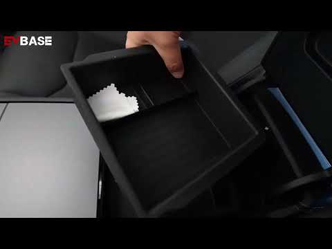 Model 3 Highland Armrest Storage Tray Double Layer  Silicone Liner Center Console Organizer Box for Tesla