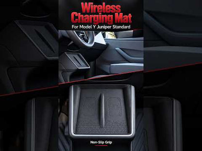 Model Y Juniper Standard Center Console Wireless Charging Pad Silicone Non-Slip Charger Mat