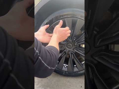 Model Y Hubcaps Turbine Style Full Wrapped Wheel Coves for 19" Factory Tesla Wheel 4PCS