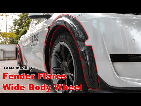 Model Y Fender Flares Wide Body Wheel Arches Extensions Edge Trim Protector With Radar Cutout for Tesla