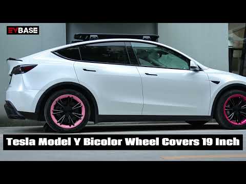Model Y Bicolor Wheel Covers 19 Inch ABS Rim Protector Covers Sport Wheel Caps 4PCS For Tesla