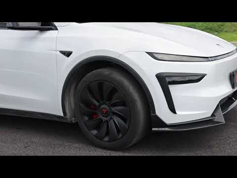 Model Y Juniper 19 inch Wheel Covers Überturbine Style Matte Hubcaps for Tesla Crossflow Wheels