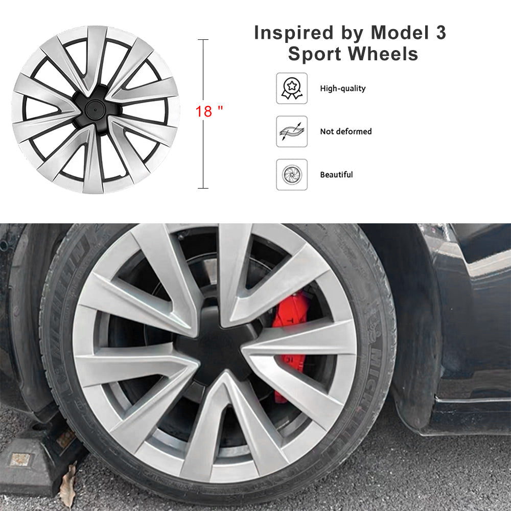 Tesla Model 3 Wheel Covers 18inch Model 3 Hub Caps Inspired by Model 3 Sport Wheels  2017-2023 Year