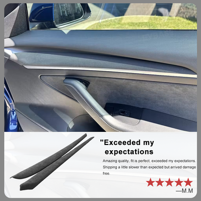 Tesla Model 3 Y(2021-2023 Year) Front Door Suede Cover Tesla Interior Auto Accessories