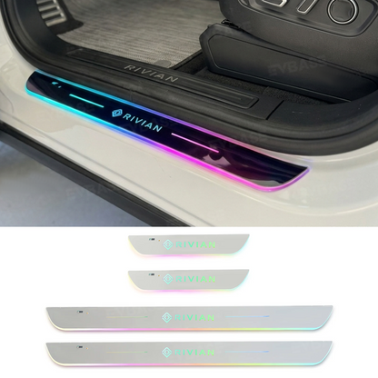 Illuminated Door Sill Protector for Rivian R2 RGB LED Door Sill Plates Trim Covers