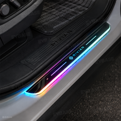 Illuminated Door Sill Protector for Rivian R2 RGB LED Door Sill Plates Trim Covers
