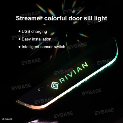 Illuminated Door Sill Protector for Rivian R2 RGB LED Door Sill Plates Trim Covers