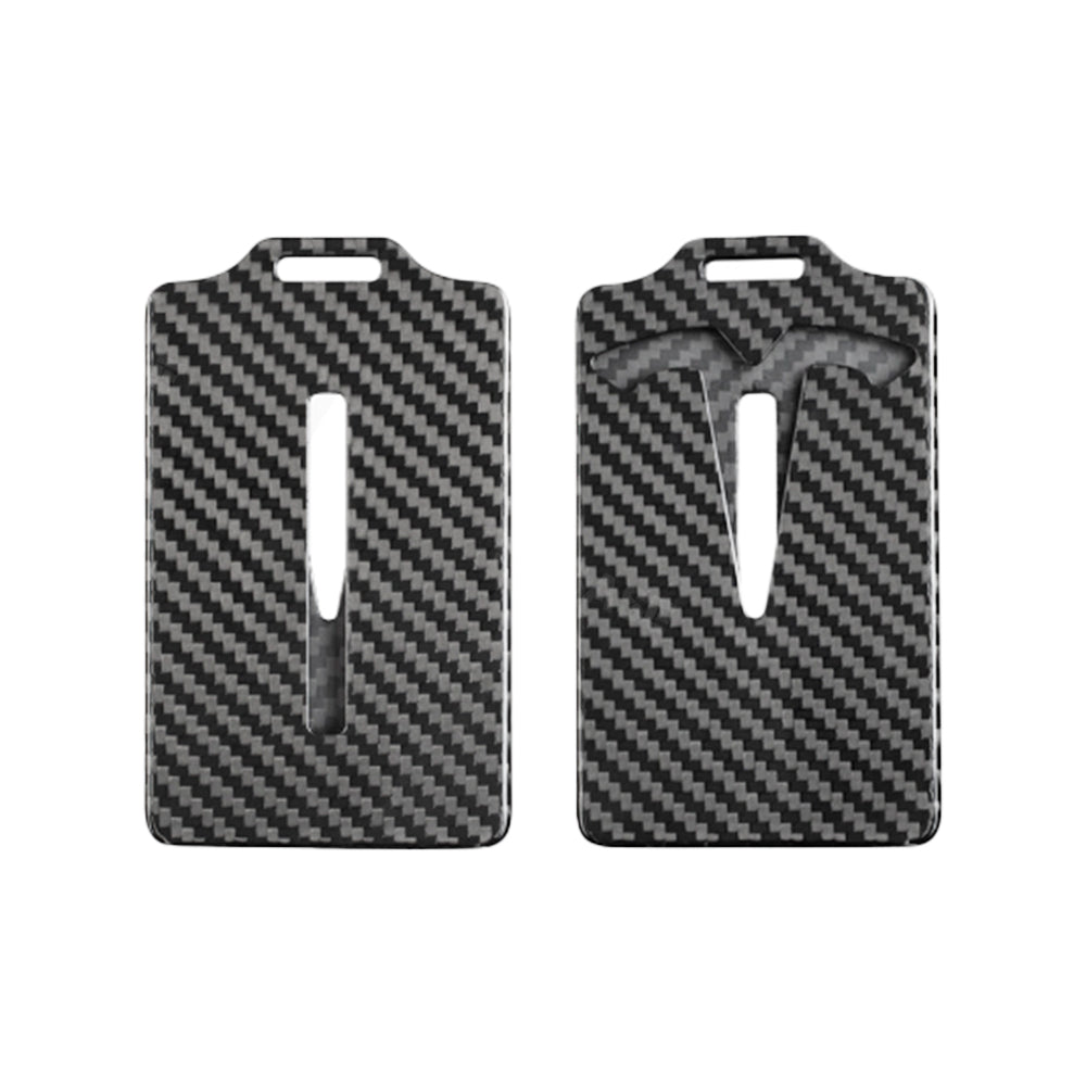 Key Card Holder Real Carbon Fiber Card Case Keychain Protective Card Sleeves for Tesla
