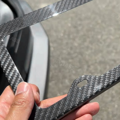 Cybertruck License Plate Holder Real Carbon Fiber No Drilling License Plate Frame Bracket Mount for Tesla