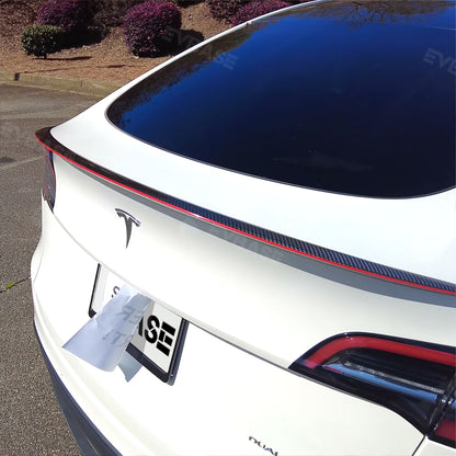 New Red Spoiler Carbon Fiber Model Y/3 Real Carbon Fiber Spoiler for Tesla