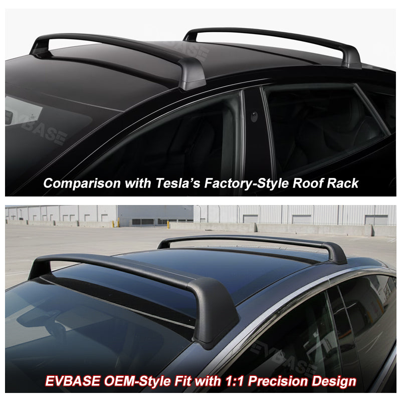 Model S Roof Rack Lockable Cross Bars OEM-Style Aluminum Alloy Luggage Cargo Carrier for Tesla
