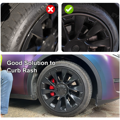 Model Y Wheel Rim Protector 20 Inch Induction Wheels All-in-one Mecha Style ABS Rimcase for Tesla
