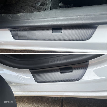 Model 3 Highland Door Sill Protector Real Carbon Fiber Scuff Plates Cover Protection for Tesla