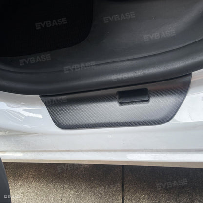 Model 3 Highland Door Sill Protector Real Carbon Fiber Scuff Plates Cover Protection for Tesla