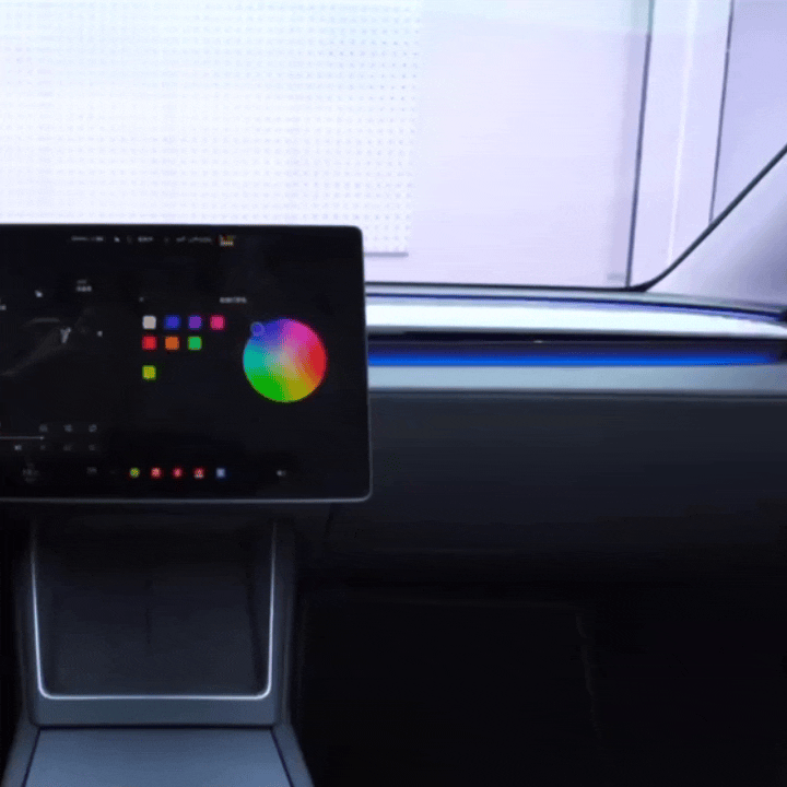 Model 3 Highland Interior Ambient Lighting Kit RGB LED Light Strips Neon Lights with Factory Screen Control