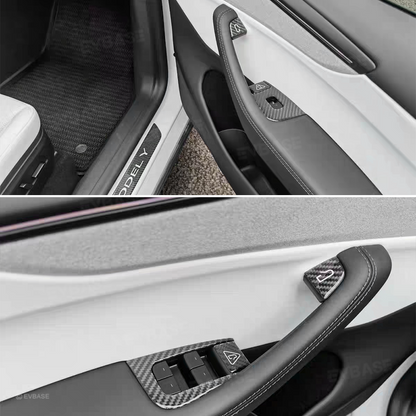 Model Y Juniper/ 3 Highland Window & Door Switch Panel Cover Carbon Fiber Trim Decoration Interior Upgrade
